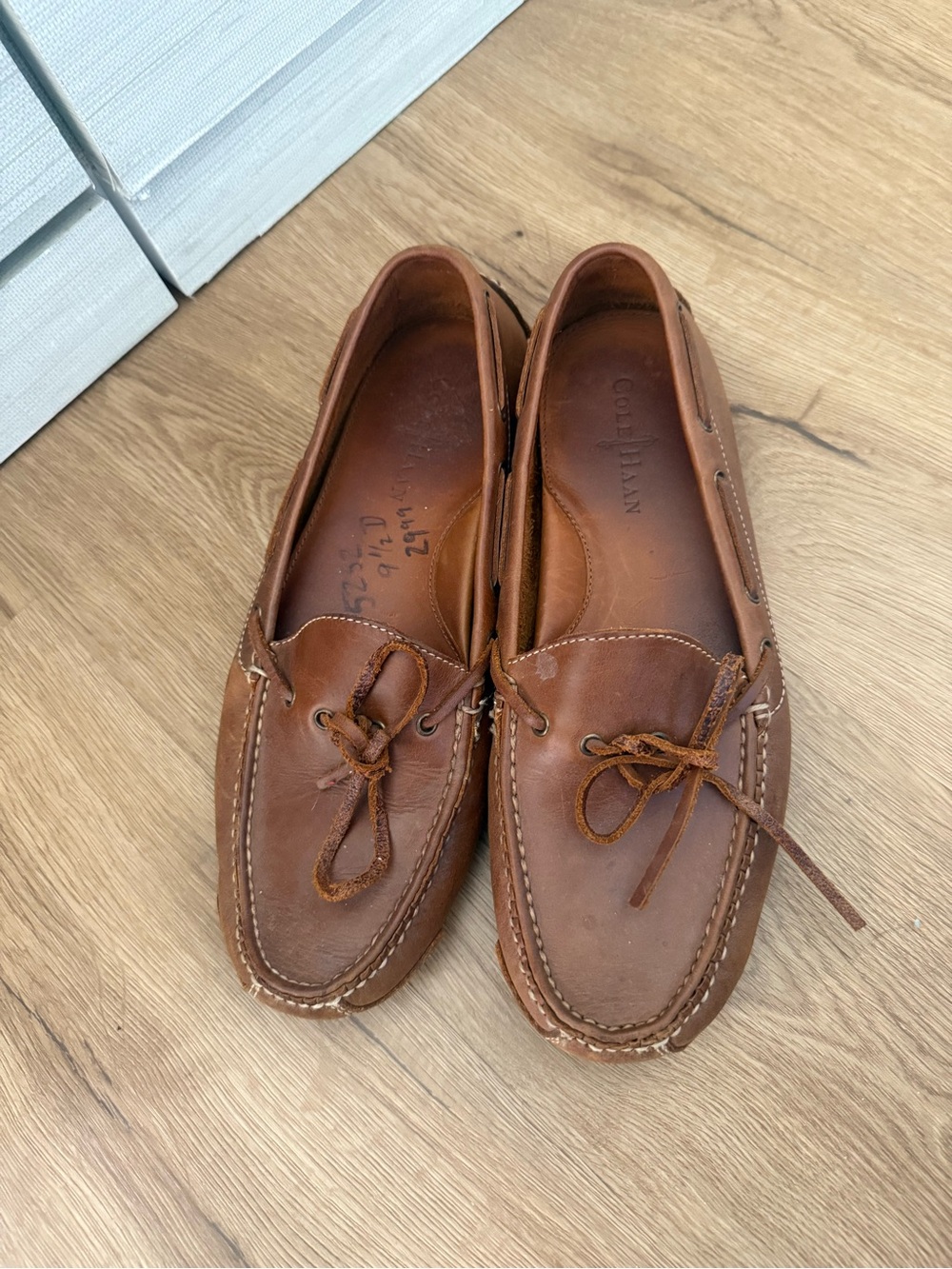 Cole Haan Men’s Tan Leather Boat Shoes